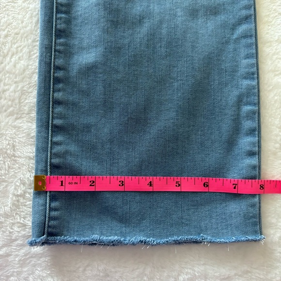 NYDJ Marilyn Straight Jeans Womens Size 10 Raw Hem High-Rise - Picture 14 of 14